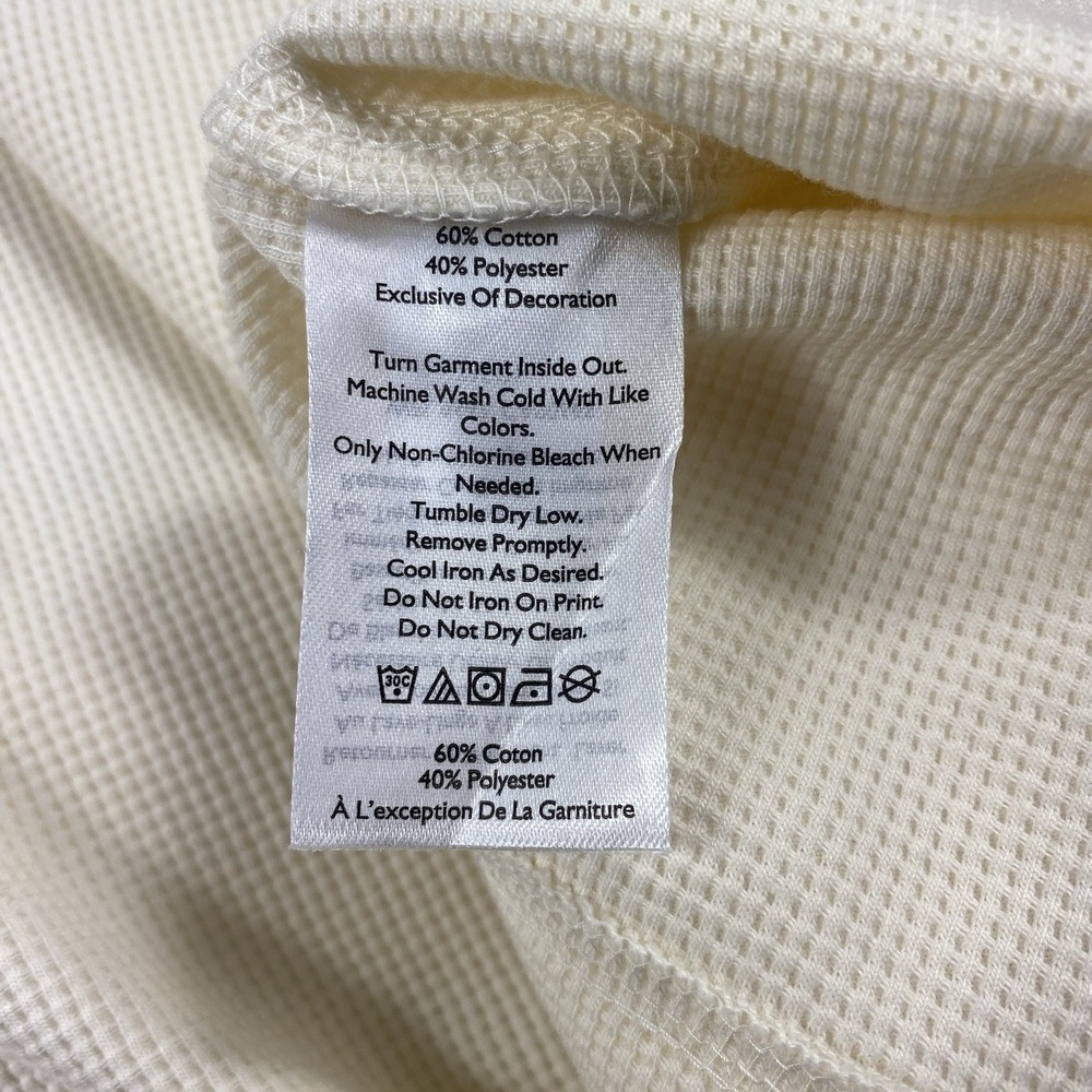 Eddie Bauer Thermal Henley Long Sleeve Hunting Shirt Mens 2XL Undyed White NWT - Picture 9 of 12